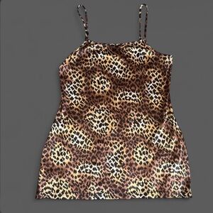 victoria’s secret cheetah print satin slip 🎞️🥂